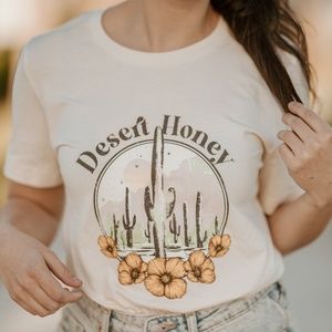 Desert Honey Boho Western Southern Cactus Graphic Tee